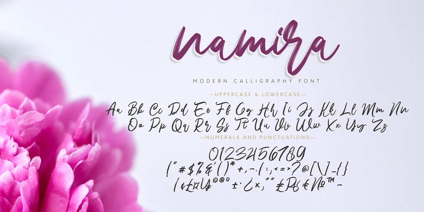 Namira Regular Font preview